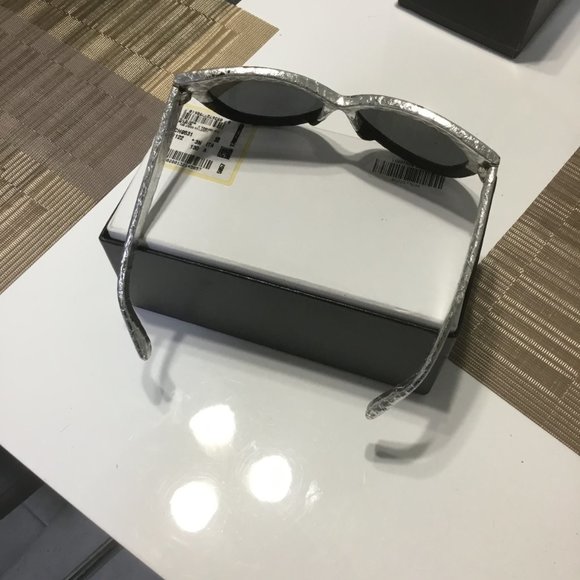 Linda Farrow silver snakeskin sunglasses New $1100.00 main image 2
